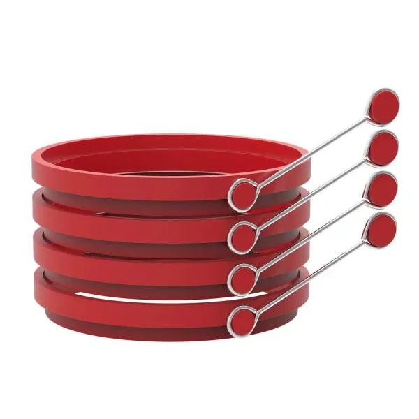 Chef Buddy Nonstick Silicone Egg Ring Molds, 4-Pack