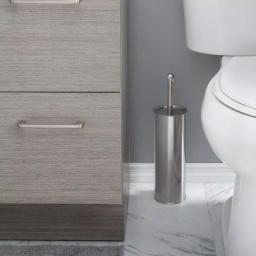 Bath Bliss Chrome Toilet Brush and Holder Set with Stainless Steel Canister thumbnail 3