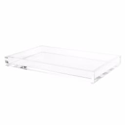 Lavish Home Minimalist Clear Acrylic Catch-All Decorative Tray, Rectangular Valet Tray thumbnail 1