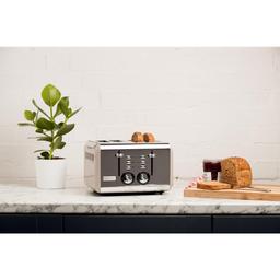 Haden Cotswold 4-Slice Wide Slot Retro Toaster, 1500W, Putty thumbnail 3
