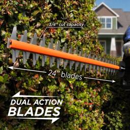 Westinghouse 40V Cordless Hedge Trimmer, 24-in Dual Action Blades, Tool Only thumbnail 2