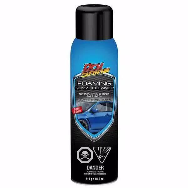 Dry Shine Foaming Glass Cleaner 18.2 oz. with 2-Pack Dual Pile Microfiber Towels