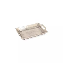 IMAX Lindi Silver Aluminum Trays, Set of 3, Rectangular Metal Decorative Trays thumbnail 4