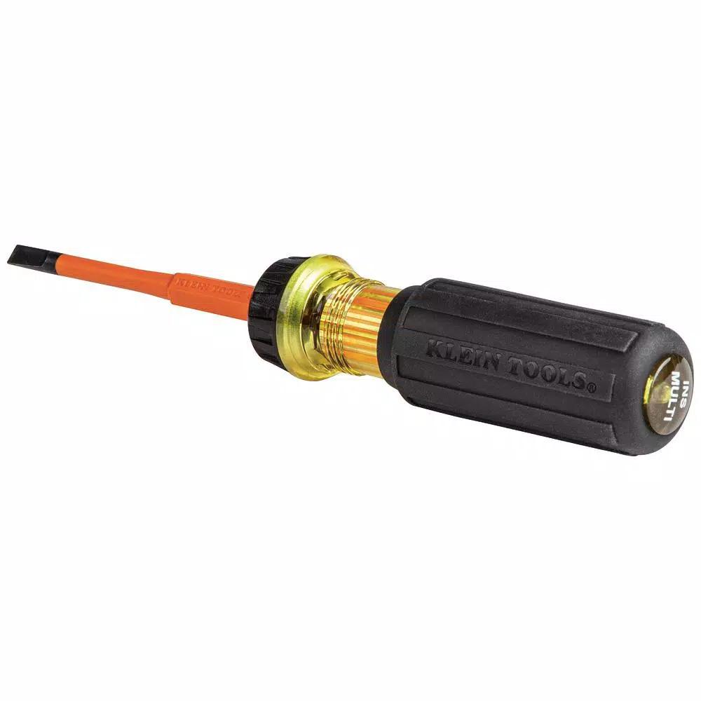 Klein Tools 1/4 in. Flip-Blade Insulated Screwdriver, #2 Phillips and Slotted