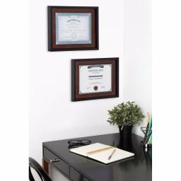 DesignOvation LeMans 8.5 x 11 in. Black and Walnut Brown Document Picture Frame Set, Set of 4 thumbnail 6