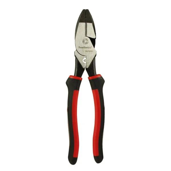 Southwire 9 in. Hi-Leverage Side Cutting Pliers with Crimp Die and Fish Tape Puller