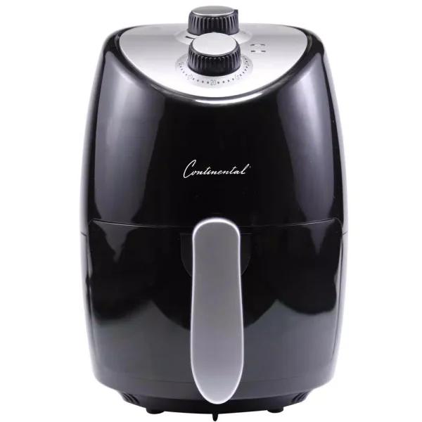 Continental 2.0L Air Fryer with 1500W Power, Cool Touch Housing and Non-Stick Basket, Black
