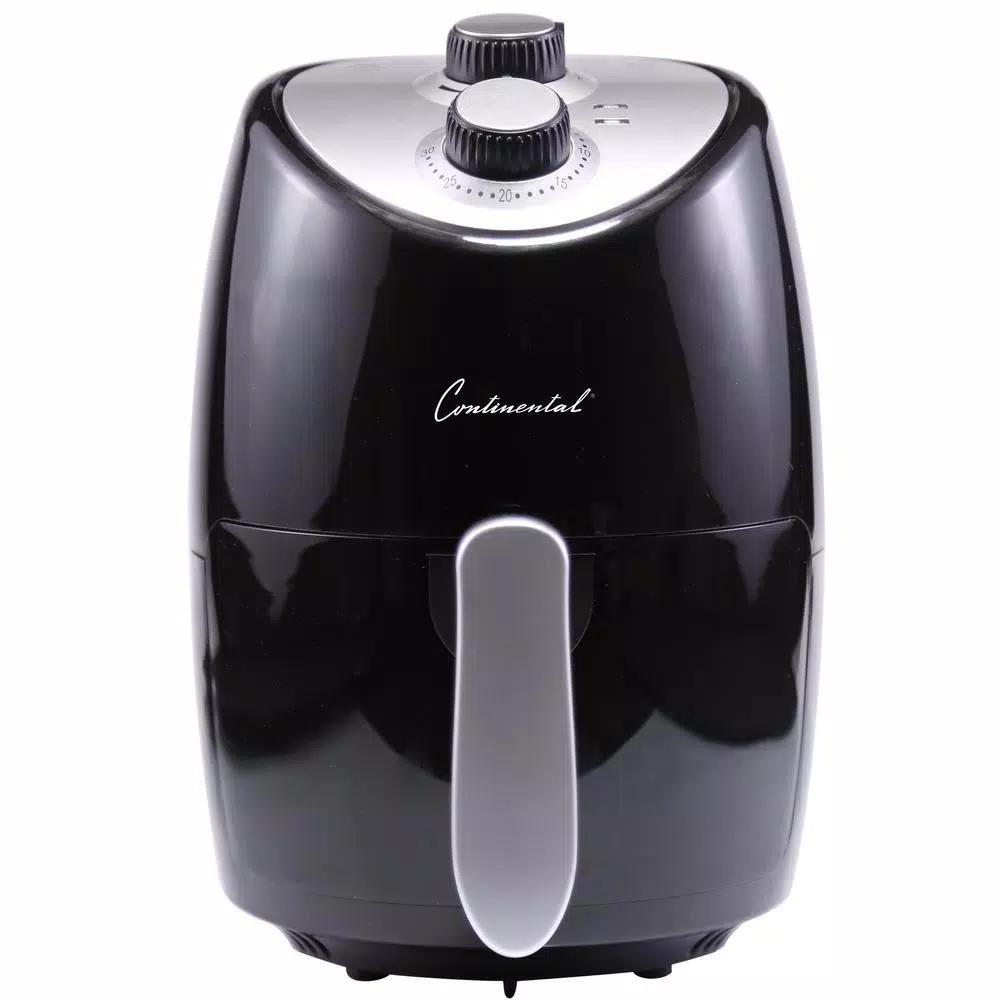 Continental 2.0L Air Fryer with 1500W Power, Cool Touch Housing and Non-Stick Basket, Black