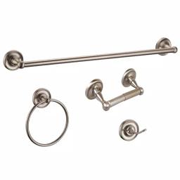 Design House San Martin 4-Piece Bathroom Hardware Accessory Kit, Satin Nickel thumbnail 1