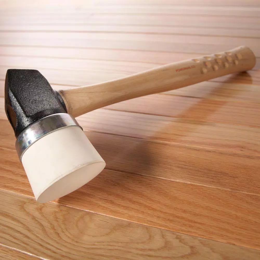 Powernail 5MI White Mallet with American Hickory Handle and Iron Wedge, 4 lbs.