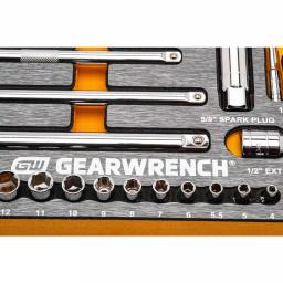 GEARWRENCH 94-Piece Metric and SAE Mechanics Hand Tool Set with EVA Socket Tray thumbnail 8