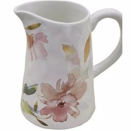 Split P First Blush 74 oz. Ceramic Pitcher with Floral Pattern thumbnail 2
