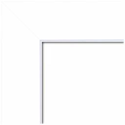 Amanti Art Corvino 25 in. Square White Matte Wood Framed Beveled Edge Bathroom Vanity Mirror thumbnail 3