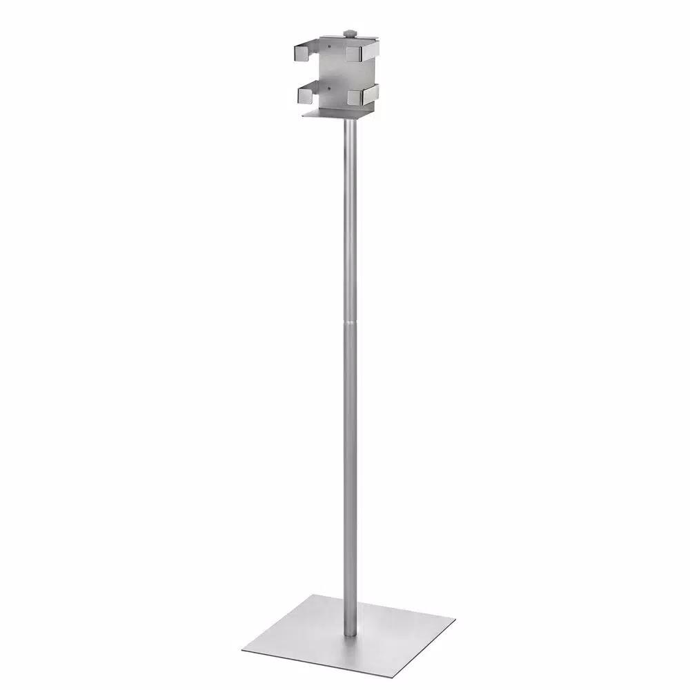Alpine Industries 40.5 in. Sanitizing Cleaning Wipes Dispenser Stand, Silver Steel