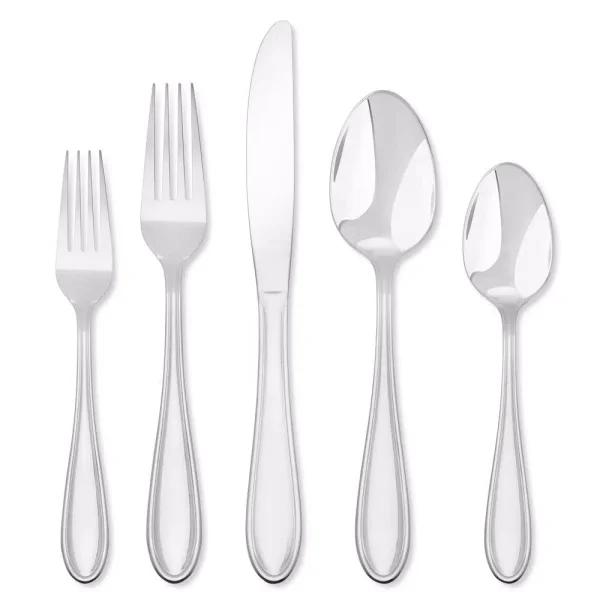 Hampton Forge Lincoln 46-Piece 18/0 Stainless Steel Flatware Set, Service for 8