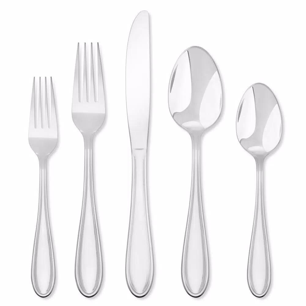 Hampton Forge Lincoln 46-Piece 18/0 Stainless Steel Flatware Set, Service for 8