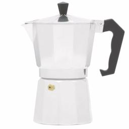 Home Basics 6-Cup Aluminum Stovetop Espresso Machine, Grey thumbnail 3