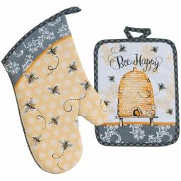 Kay Dee Queen Bee Yellow Cotton Kitchen Textile Set - 4 Piece Set thumbnail 3