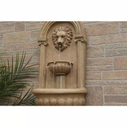 Kenroy Home Royal Resin Lionhead Wall Fountain - Sandstone Finish Mediterranean Outdoor Water Feature thumbnail 7