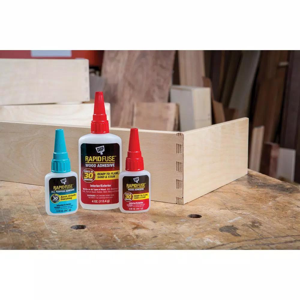DAP RapidFuse Fast Curing All Purpose Adhesive, Clear, 0.85 oz (6-Pack)