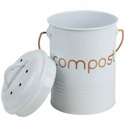 Home Basics Grove Collection Metal Compost Bin with Handle thumbnail 2