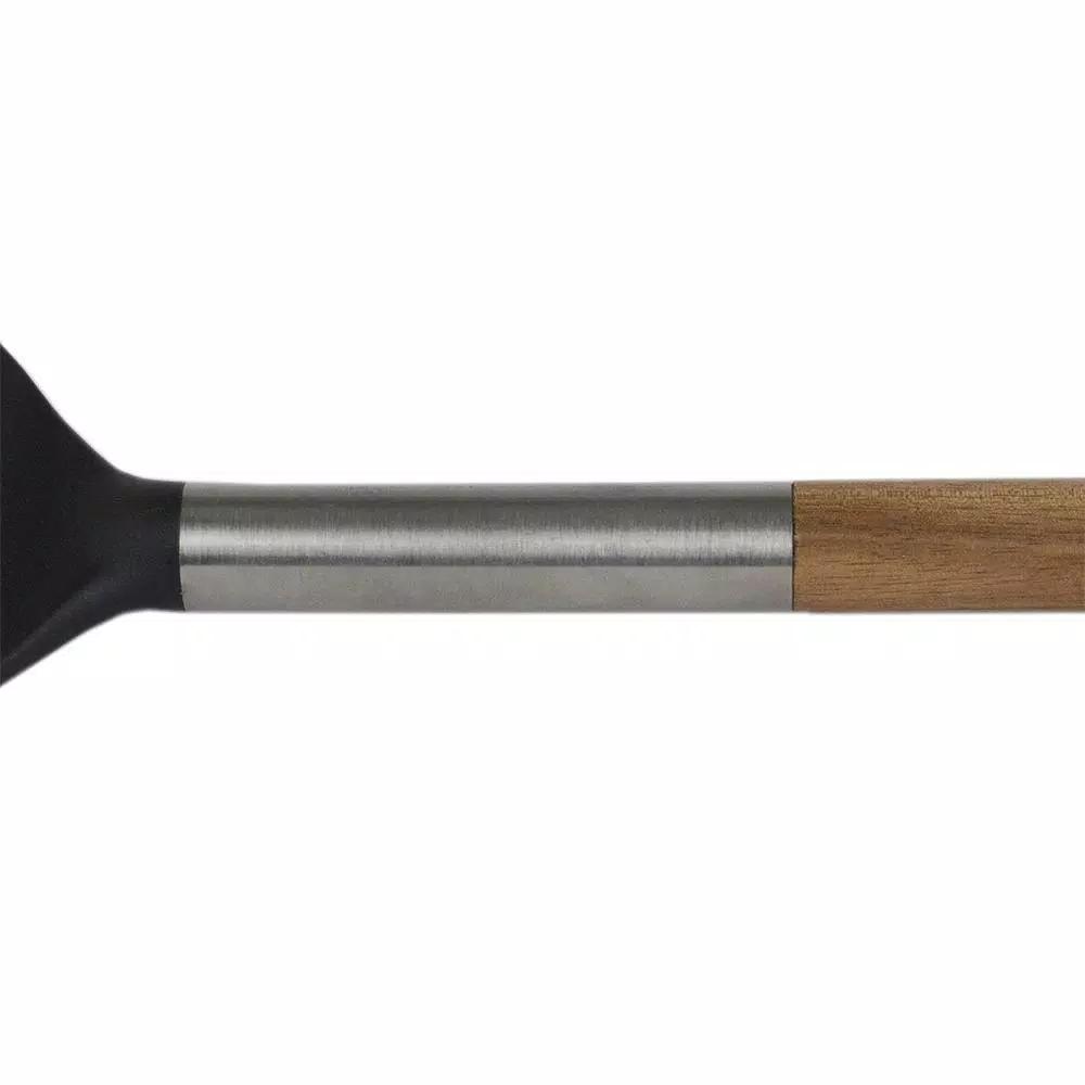 Unbranded Winchester Collection Natural Scratch-Resistant Rubber Slotted Spatula with Wood Handle