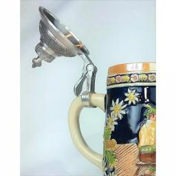 Heim Concept 16 oz. Ceramic Beer Stein with Steeple Lid, Silver thumbnail 5