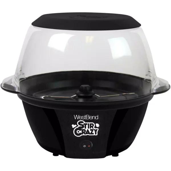 West Bend Stir Crazy Electric Hot Oil Popcorn Popper, 6 oz. Capacity, Black