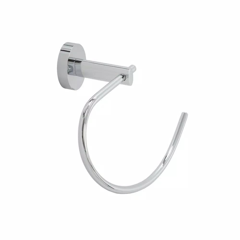 Italia Amalfi Polished Chrome Towel Ring - Solid Brass Hand Towel Holder