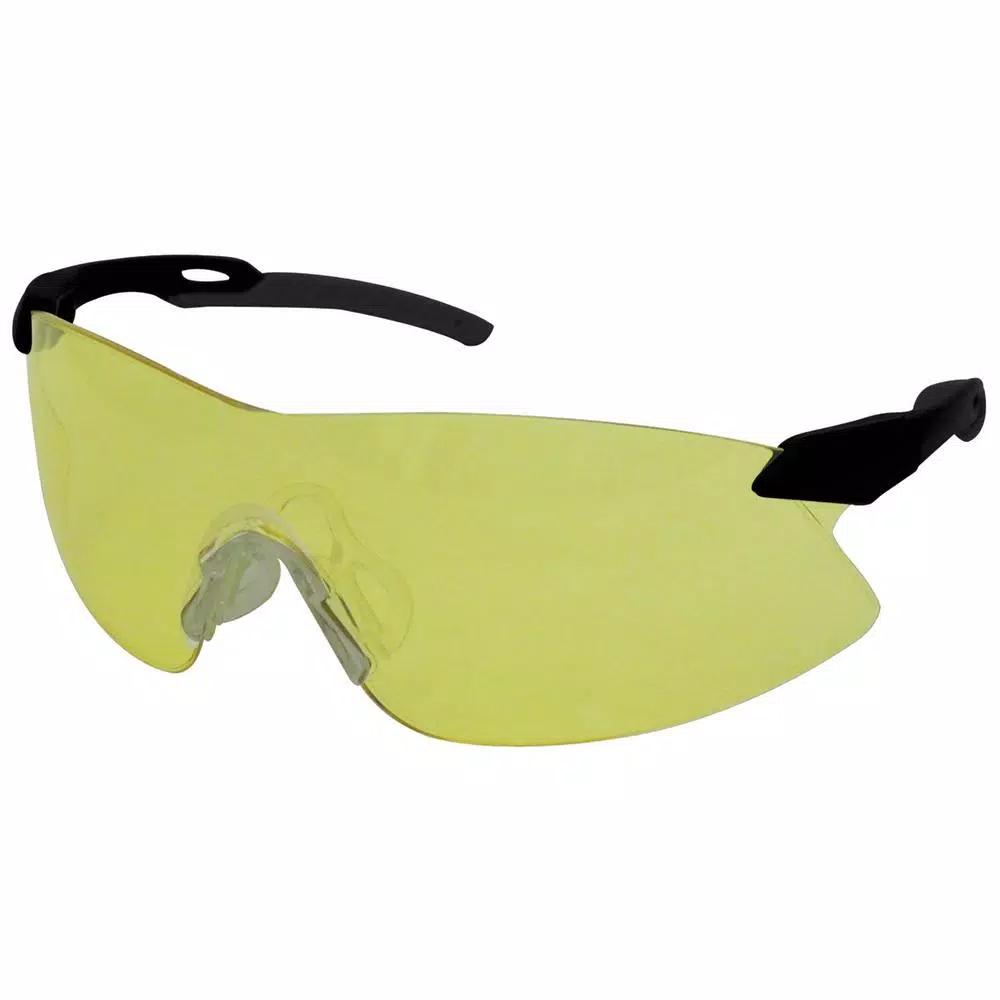 ERB Strikers Safety Glasses with Amber Lens and Black Temples