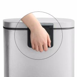 Boyel Living 13 Gallon Stainless Steel Rectangular Kitchen Step Trash Can with Silent Close Lid - Silver thumbnail 5