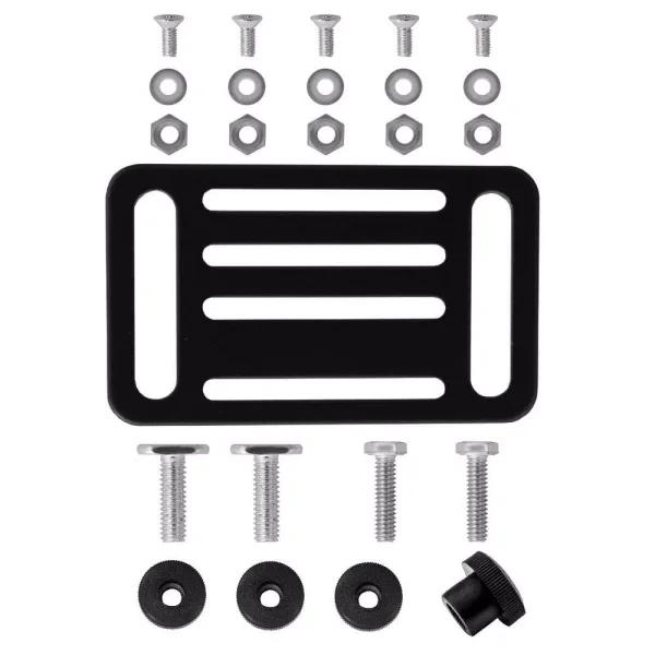 POWERTEC Heavy Duty Steel Toggle Clamp Mounting Plate Set for T-Track Rails and Jigs