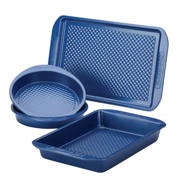 Circulon Farberware Colorvive 4-Piece Nonstick Blue Bakeware Set
