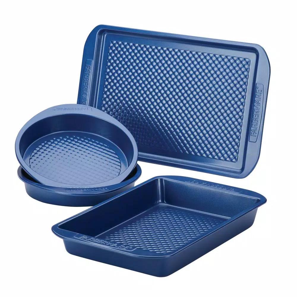 Circulon Farberware Colorvive 4-Piece Nonstick Blue Bakeware Set