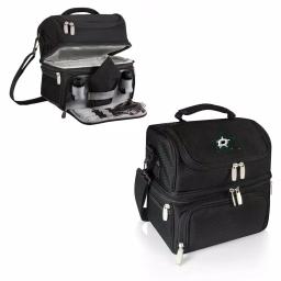 Picnic Time Pranzo Dallas Stars Black Insulated Lunch Bag and Picnic Tote with Flatware Set thumbnail 2