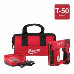 Milwaukee M12 12V Lithium-Ion Cordless 3/8 in. Crown Stapler Kit with 1.5Ah Battery, Charger & Bag thumbnail 12