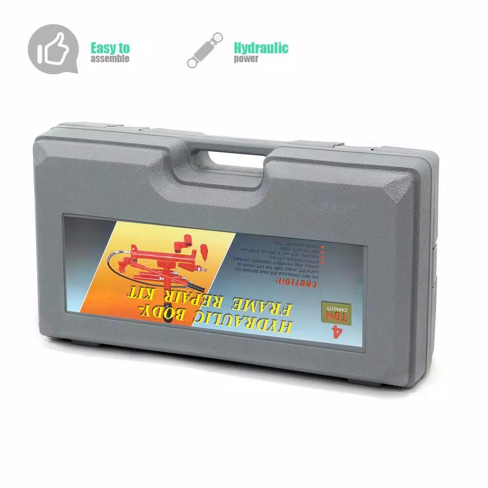 Stark 4-Ton Porta Power Hydraulic Jack Tool Kit for Auto Body Frame Repair & Construction