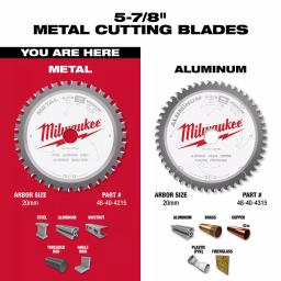Milwaukee 5-7/8 in. 34T Carbide Metal Cutting Circular Saw Blade thumbnail 4