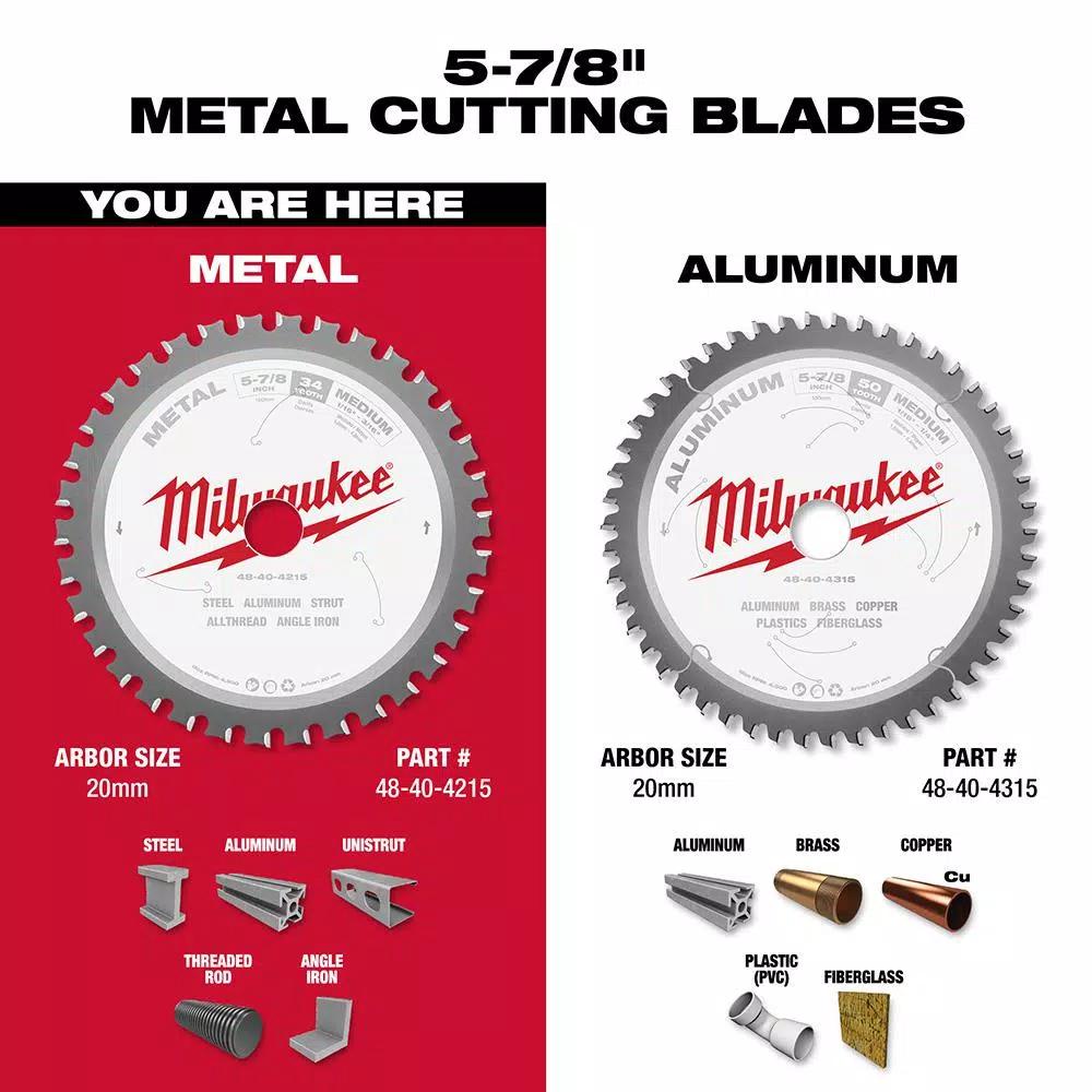 Milwaukee 5-7/8 in. 34T Carbide Metal Cutting Circular Saw Blade