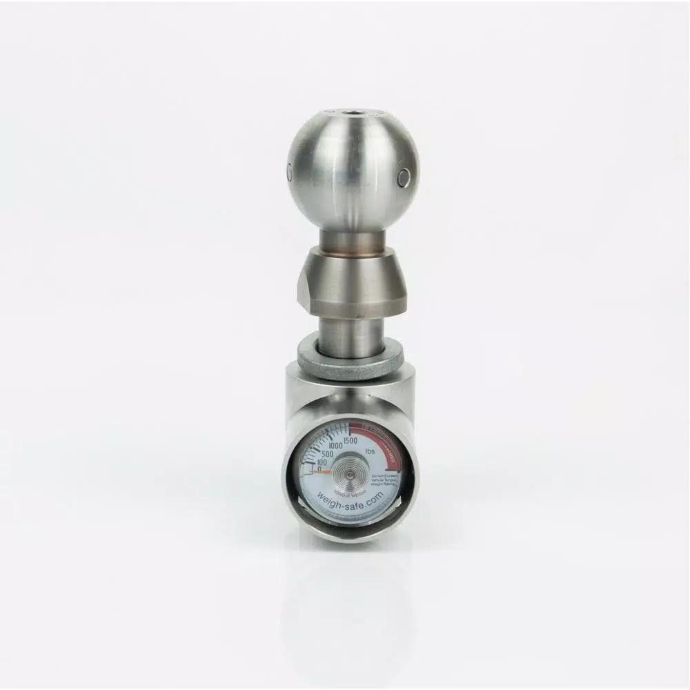 Weigh Safe Weigh-Safe Universal Tow Ball with Built-in Scale, 2 inch, Stainless Steel
