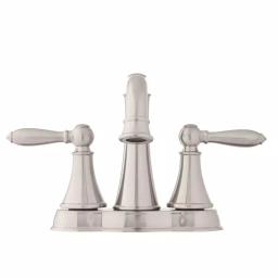 Glacier Bay Varina 4 in. Centerset 2-Handle High-Arc Bathroom Faucet, Brushed Nickel thumbnail 3