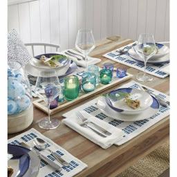 Xia Home Fashions 20 in. x 20 in. Handmade Double Hemstitch Napkins, White (4-Set) thumbnail 3