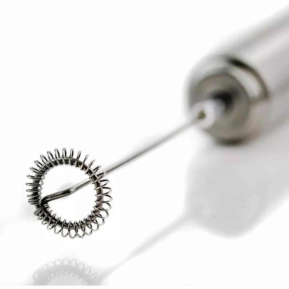 Ovente Stainless Steel Handheld Milk Frother and Electric Beverage Mixer, Silver