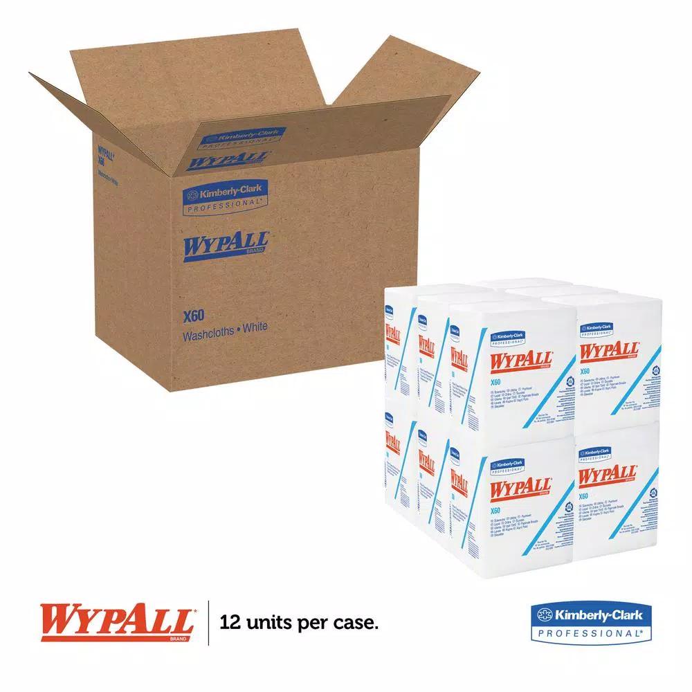 Kimberly-Clark PROFESSIONAL WypAll X60 HydroKnit Wipers, 1-Ply, 76-Count