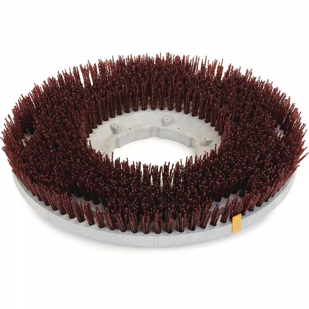 Carlisle Strata-Grit 17 in. Brown Aggressive Industrial Scrubbing Rotary Floor Brush