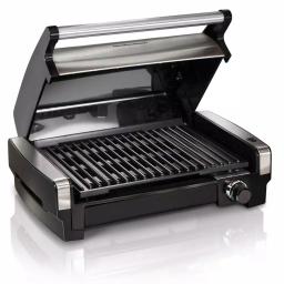 Hamilton Beach Searing Grill 118 sq. in. Stainless Steel Indoor Countertop Grill with Non-Stick Plates thumbnail 1