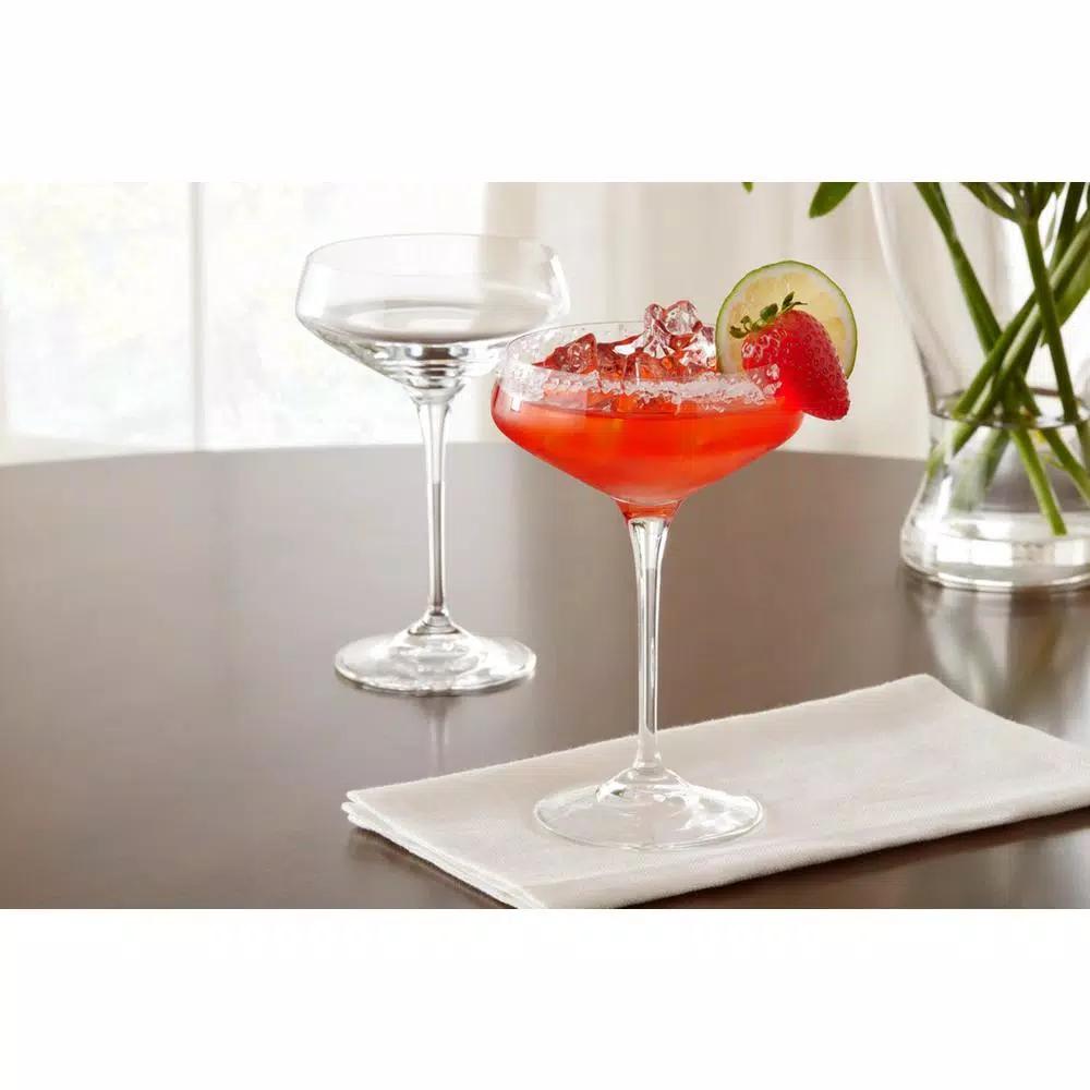 Home Decorators Collection Genoa Lead-Free Crystal Coupe Cocktail Glasses, 11.25 oz (Set of 8)