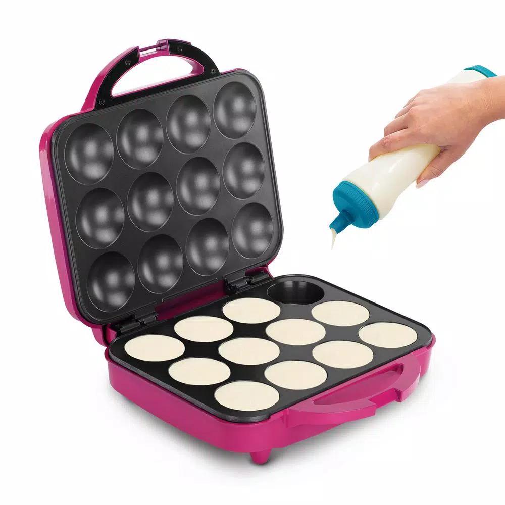 HOLSTEIN HOUSEWARES Holstein 1200W Magenta Non-Stick 12-Piece Cupcake Maker