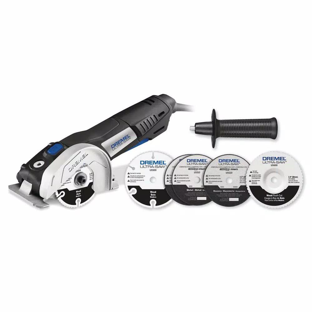 Dremel Ultra-Saw 4 in. Specialty Saw Tool Kit with 4 Blades and Storage Bag, 7.5 Amp