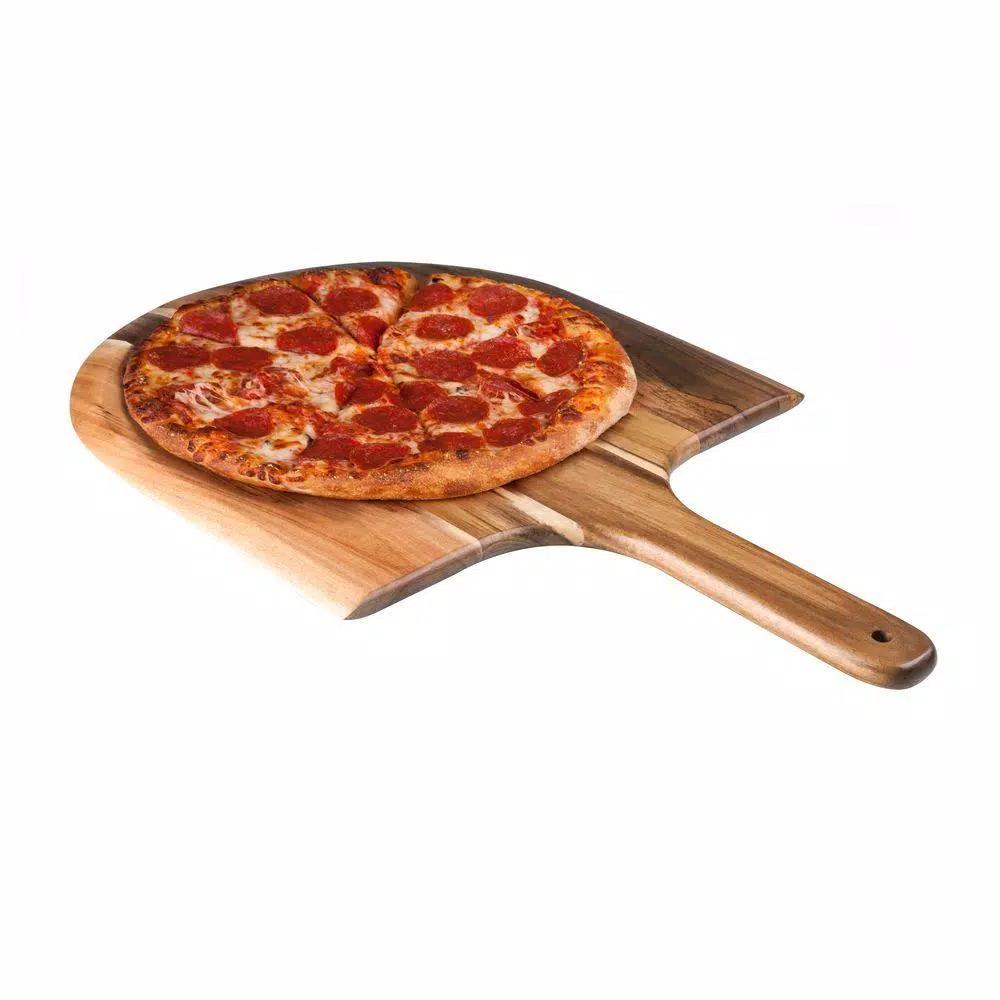 Legacy Picnic Time Acacia Wood Pizza Peel - Large Flat Paddle for Pizza and Breads